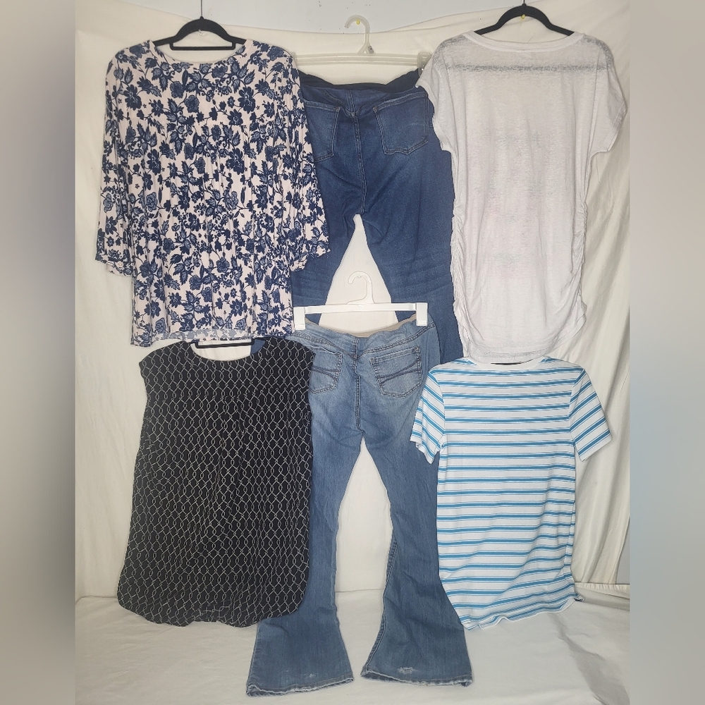Motherhood Maternity Bundle 6 Piece Lot Size Large Song & Oh Baby Jeans - Picture 4 of 17
